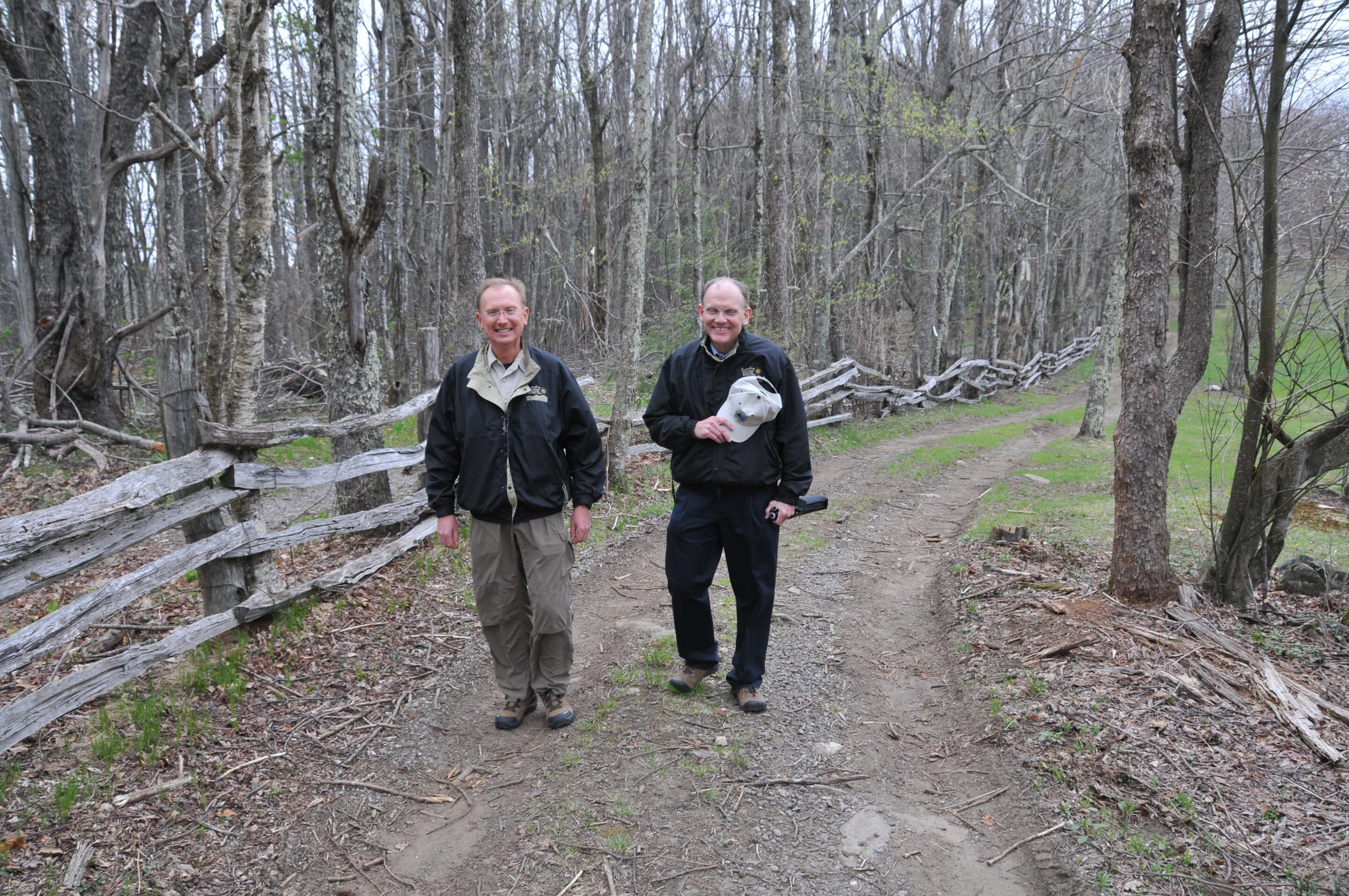 Mark Williams and Jim Hart on a hike